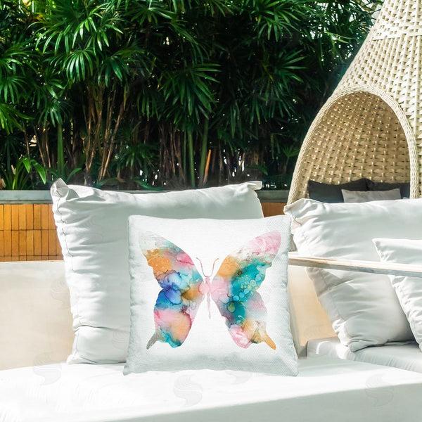 Stupell Industries Carol Robinson | Marble Pattern Butterfly Printed Throw Pillow