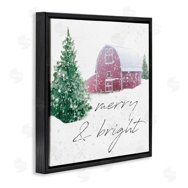 Stupell Industries Carol Robinson | Merry & Bright Snowy Barn Wall Art