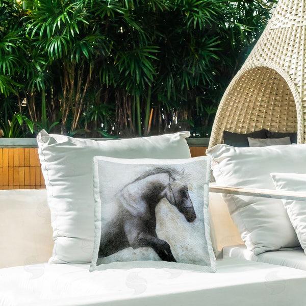 Stupell Industries Carol Robinson | Misted Shadow Horse Printed Throw Pillow