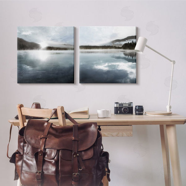 Stupell Industries Carol Robinson | Misty Morning Lake Water Landscape Wall Art