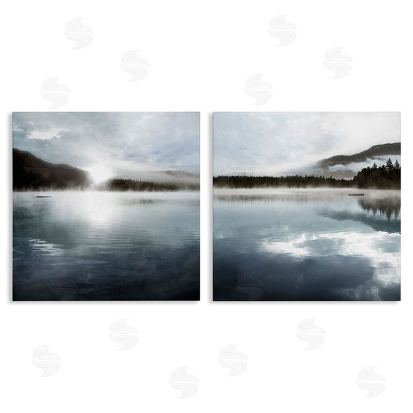stupell industries Carol Robinson | Misty Morning Lake Water Landscape Wall Art