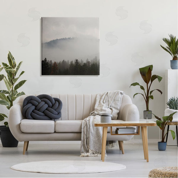 Stupell Industries Carol Robinson | Misty Mountain Weather Obscured Forest Tree Tops Wall Art