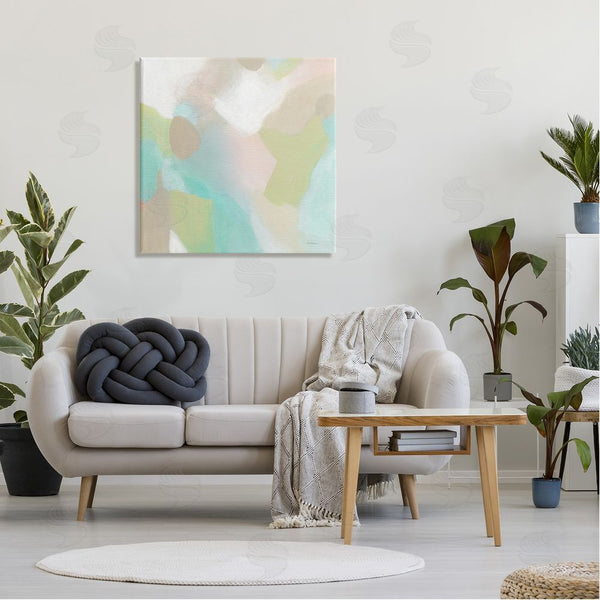 Stupell Industries Carol Robinson | Modern Fluid Pastel Shapes Soft Green Accent Wall Art