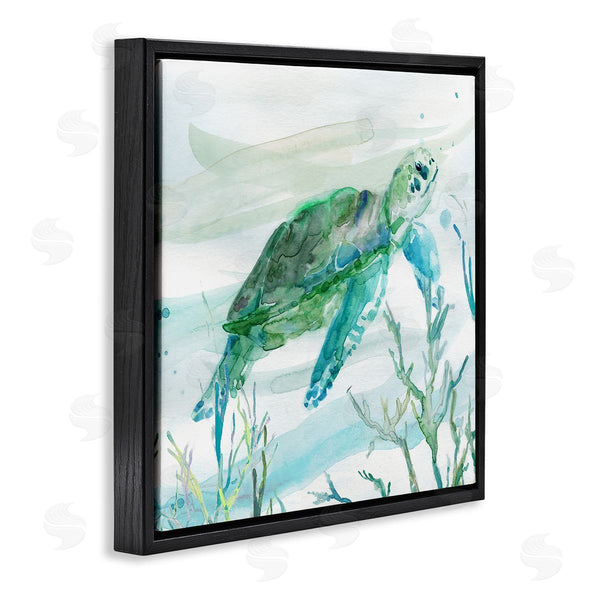Stupell Industries Carol Robinson | Modern Turtle Underwater Wall Art