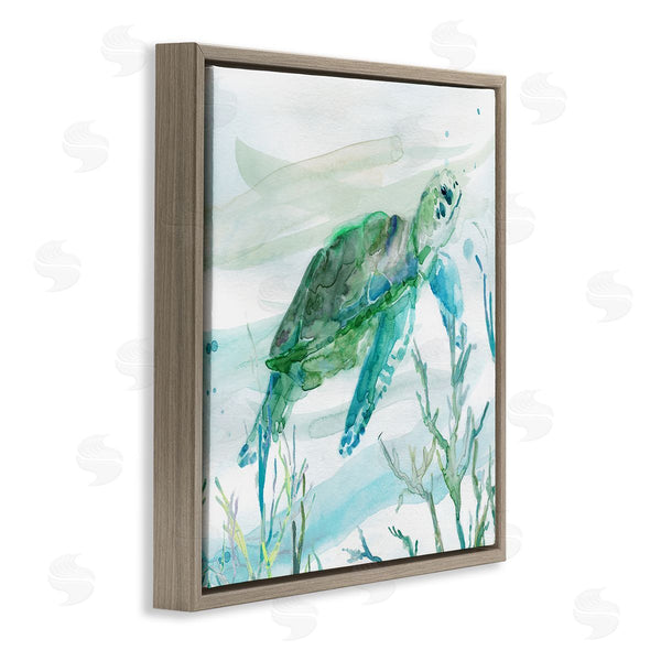 Stupell Industries Carol Robinson | Modern Turtle Underwater Wall Art