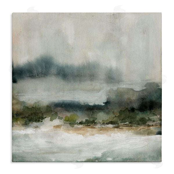 stupell industries Carol Robinson | Mysterious Abstract Nature Murky Fog Watercolor Scene Wall Art