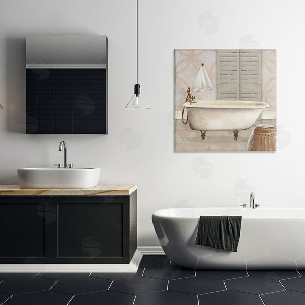 Stupell Industries Carol Robinson | Neutral Bath Rustic