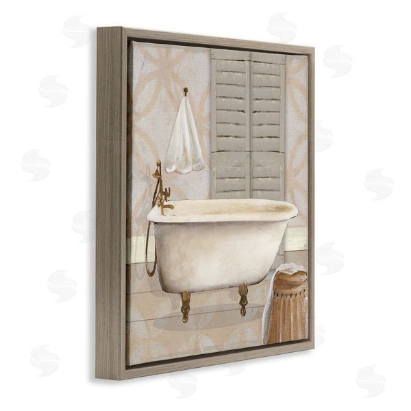 Stupell Industries Carol Robinson | Neutral Bath Rustic