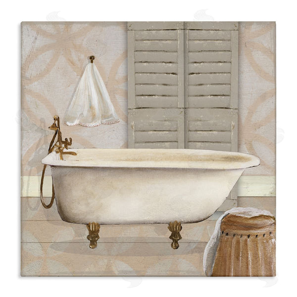 Stupell Industries Carol Robinson | Neutral Bath Rustic