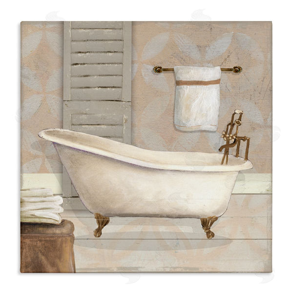 stupell industries Carol Robinson | Neutral Clawfoot Bathtub