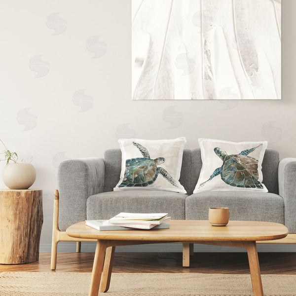 Stupell Industries Carol Robinson | Neutral Turtles On Beige Printed Throw Pillow Set