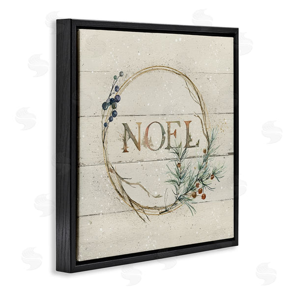 Stupell Industries Carol Robinson | Noel Holiday Botanical Wreath Wall Art