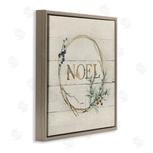 Stupell Industries Carol Robinson | Noel Holiday Botanical Wreath Wall Art