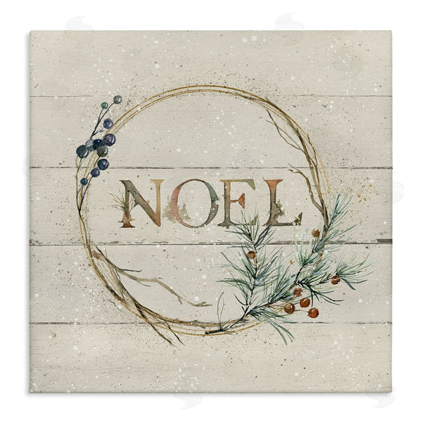 stupell industries Carol Robinson | Noel Holiday Botanical Wreath Wall Art