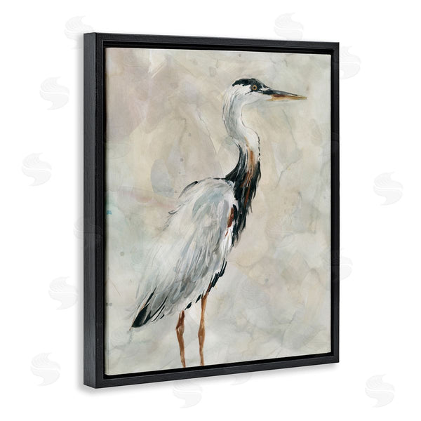 Stupell Industries Carol Robinson | Ornate Crane Portrait Over Soft Neutral Watercolor Wall Art