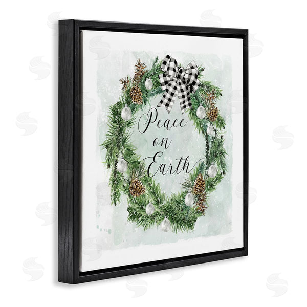 Stupell Industries Carol Robinson | Peace Seasonal Wreath Wall Art