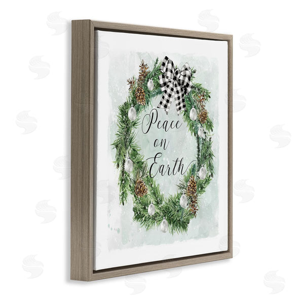 Stupell Industries Carol Robinson | Peace Seasonal Wreath Wall Art
