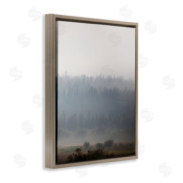 Stupell Industries Carol Robinson | Peaceful Fog Rural Landscape Woodlands Trees Clouds Wall Art
