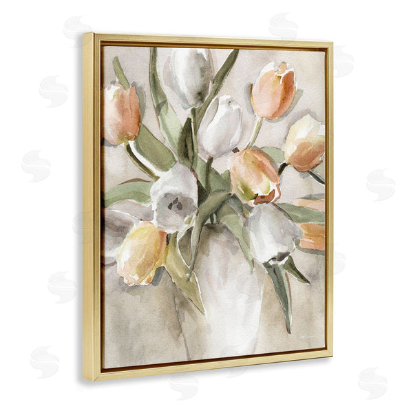 Stupell Industries Carol Robinson | Peach Tulips Bouquet