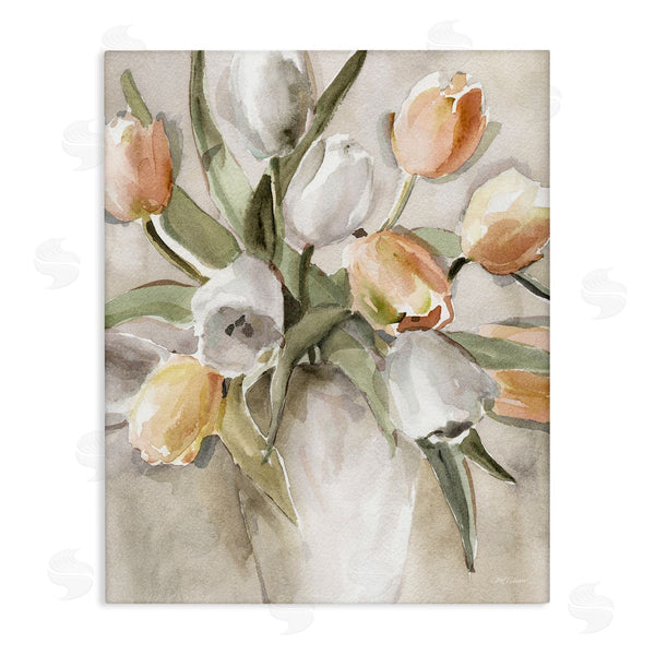 stupell industries Carol Robinson | Peach Tulips Bouquet