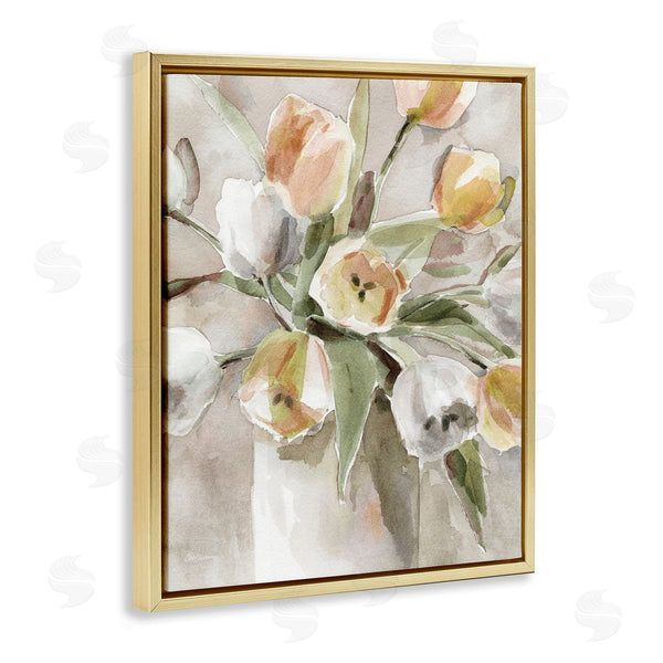 Stupell Industries Carol Robinson | Peachy Tulips Vase