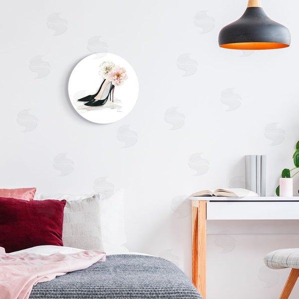 Stupell Industries Carol Robinson | Pink Floral Black Heels Wall Art