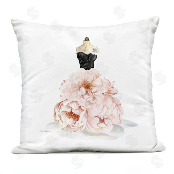 Stupell Industries Carol Robinson | Pink Peonies Floral Dress Printed Throw Pillow