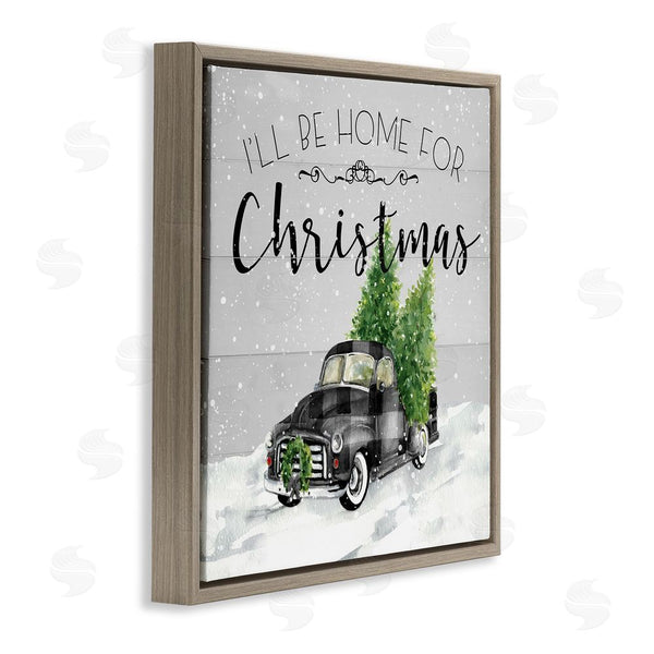 Stupell Industries Carol Robinson | Plaid Truck Christmas Phrase