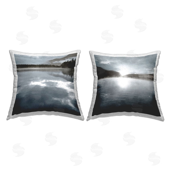 Stupell Industries Carol Robinson | Quiet Moody Lake Views Printed Throw Pillow Set