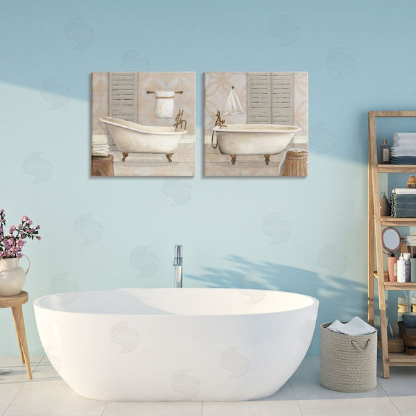 Stupell Industries Carol Robinson | Relaxing Neutral Bath