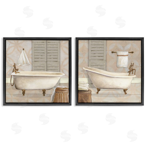 Stupell Industries Carol Robinson | Relaxing Neutral Bath