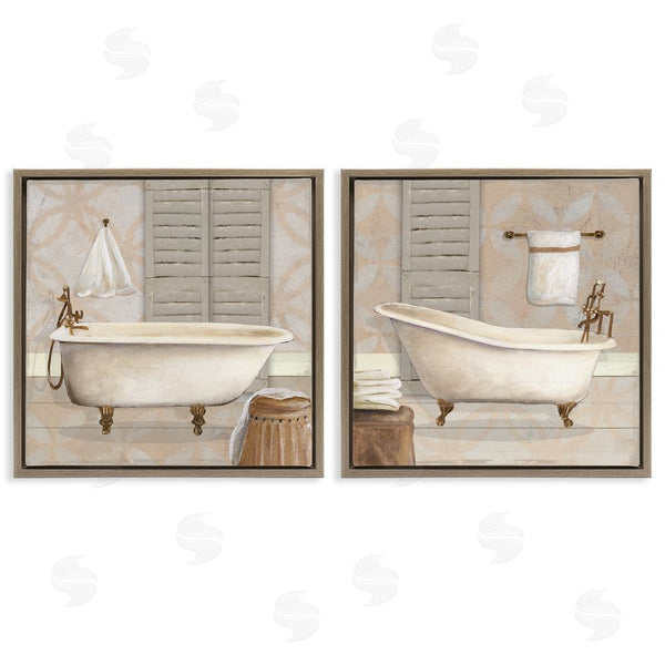 Stupell Industries Carol Robinson | Relaxing Neutral Bath