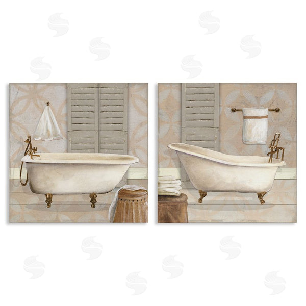 Stupell Industries Carol Robinson | Relaxing Neutral Bath