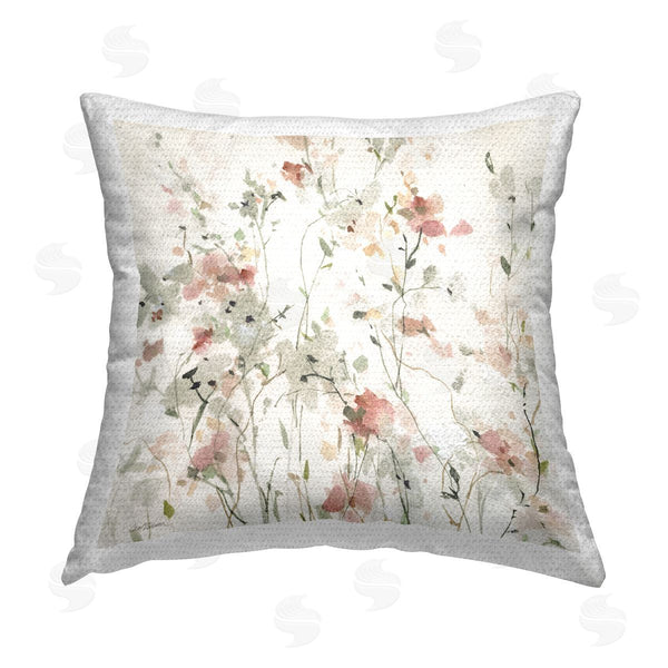 Stupell Industries Carol Robinson | Rice Paper Florals Printed Throw Pillow