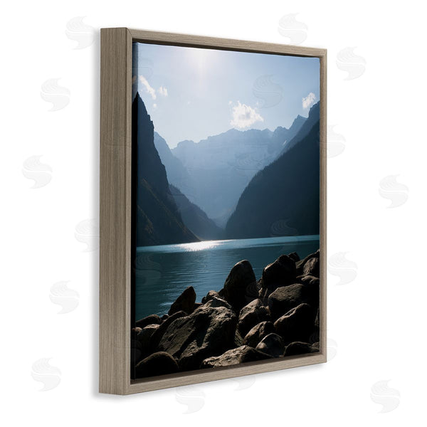 Stupell Industries Carol Robinson | Rocky Lakeside Mountain View Horizon Scene Wall Art