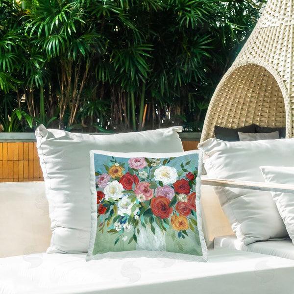 Stupell Industries Carol Robinson | Round Peonies Assortment Printed Throw Pillow
