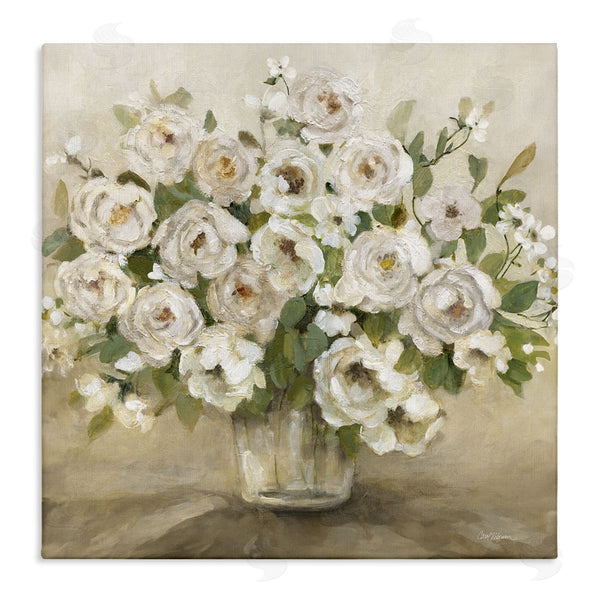 stupell industries Carol Robinson | Round Roses with Green Leaves