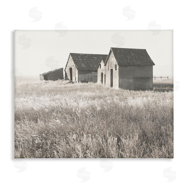 stupell industries Carol Robinson | Rural Barn Grassland Field Wall Art