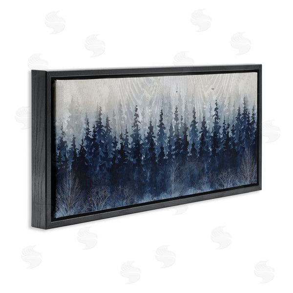 Stupell Industries Carol Robinson | Rustic Blue Forest Tree Line Wall Art