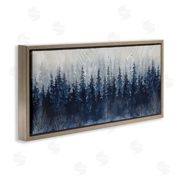Stupell Industries Carol Robinson | Rustic Blue Forest Tree Line Wall Art