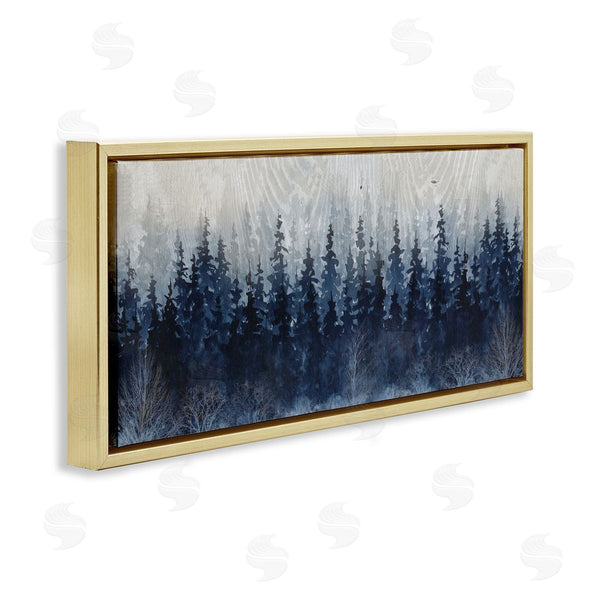 Stupell Industries Carol Robinson | Rustic Blue Forest Tree Line Wall Art
