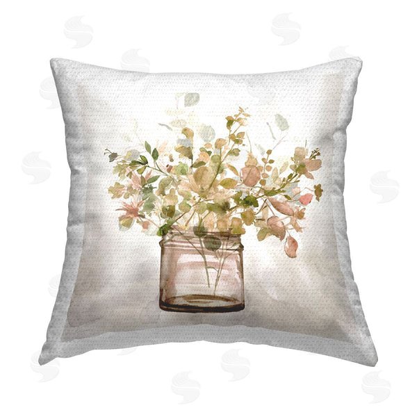 Stupell Industries Carol Robinson | Rustic Earthy Bouquet Printed Throw Pillow