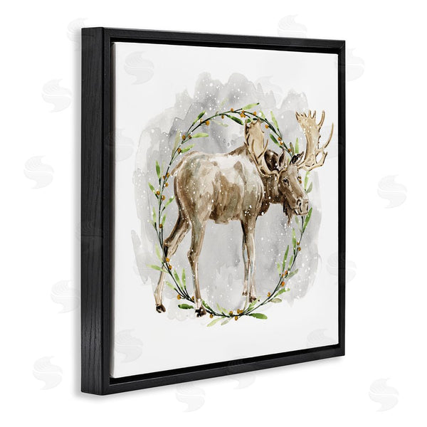 Stupell Industries Carol Robinson | Rustic Moose With Wreath