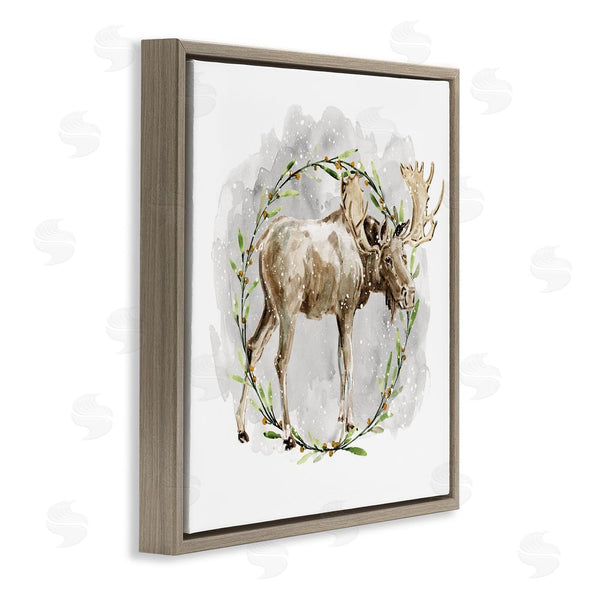 Stupell Industries Carol Robinson | Rustic Moose With Wreath