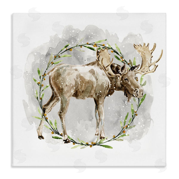 stupell industries Carol Robinson | Rustic Moose with Wreath