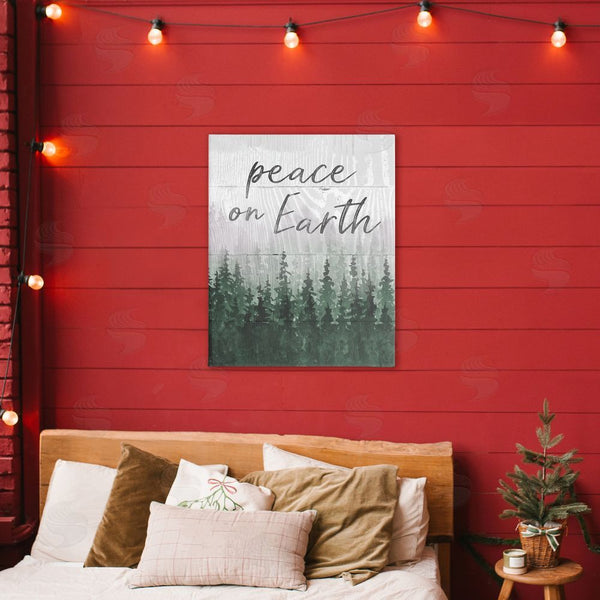 Stupell Industries Carol Robinson | Rustic Peace On Earth Wall Art