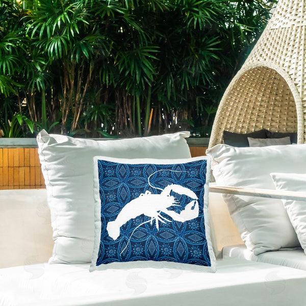 Stupell Industries Carol Robinson | Sea Patterned Lobster Printed Throw Pillow
