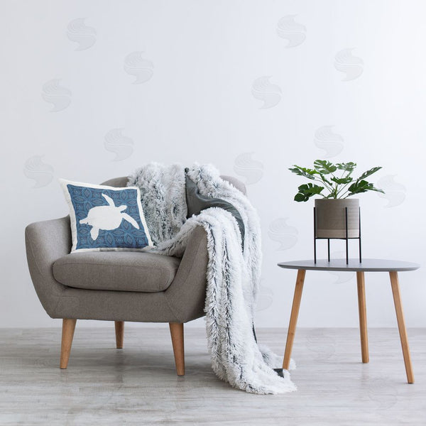 Stupell Industries Carol Robinson | Sea Patterned Turtle Printed Throw Pillow