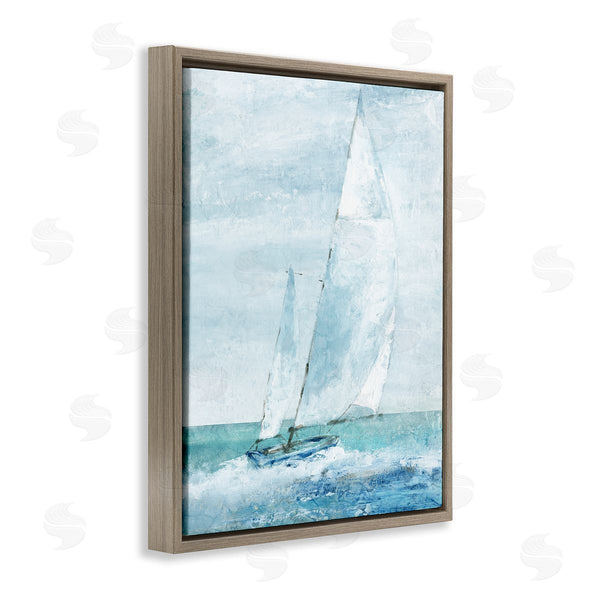 Stupell Industries Carol Robinson | Sea Vessel With Looming Sails