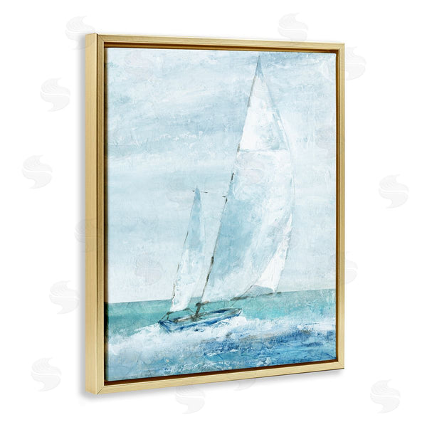 Stupell Industries Carol Robinson | Sea Vessel With Looming Sails